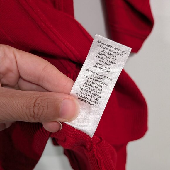 Cleo 3/4 Sleeve Batwing Striped Sweater Red Size XXL - Picture 4 of 6